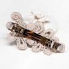 Pink Womens Cloth Artificial Flower Hair Clip Handmade Hair Barrettes