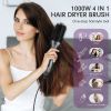 4 in 1 Hair Dryer Brush One-Step Blow Dryer Brush Oval Shape Professional Hot Air Brush;  Ceramic Coating Women Hair Dryer Volumizer Styler for Drying