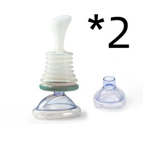 Breathing Trainer Asphyxiation Emergency Rescue Mask Artificial Heart And Lung Device (Option: Green 2PC-Breathing trainer-S)