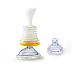 Breathing Trainer Asphyxiation Emergency Rescue Mask Artificial Heart And Lung Device (Option: Transparent yellow-Breathing trainer-S)