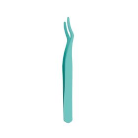 Stainless Steel Eyelash Curler Aid Tweezers (Color: Blue)