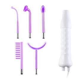 Beauty Instrument 5-piece Set Of Current Comb Stick Red Purple Blue Light (Option: Purple-EU)