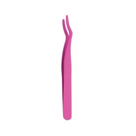 Stainless Steel Eyelash Curler Aid Tweezers (Color: Purple)